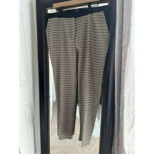 KASSEL POCKET Flat Front Trouser‎ Pants Size 18 Tan/Black